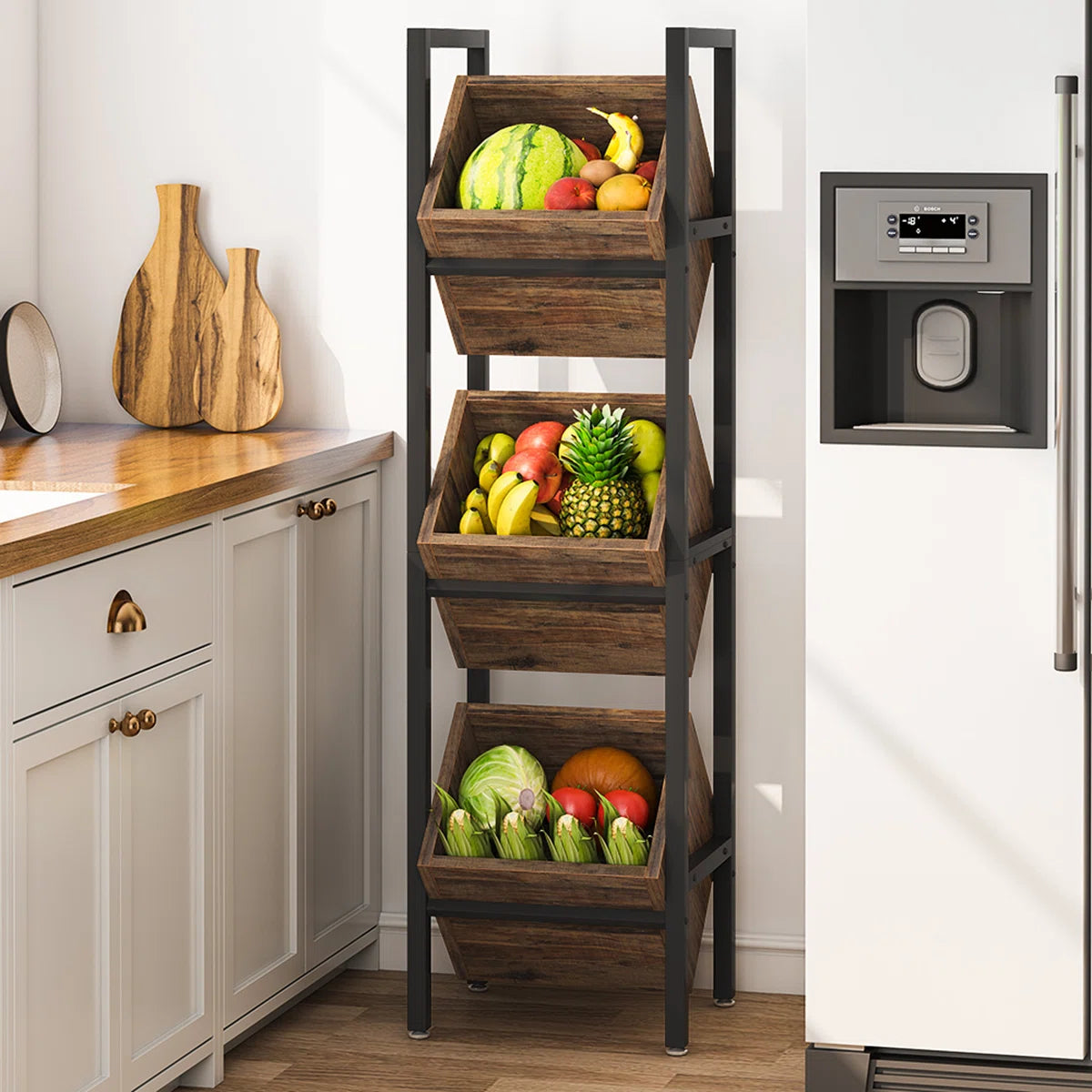 Mitsuko 14.57'' W Metal Storage Rack