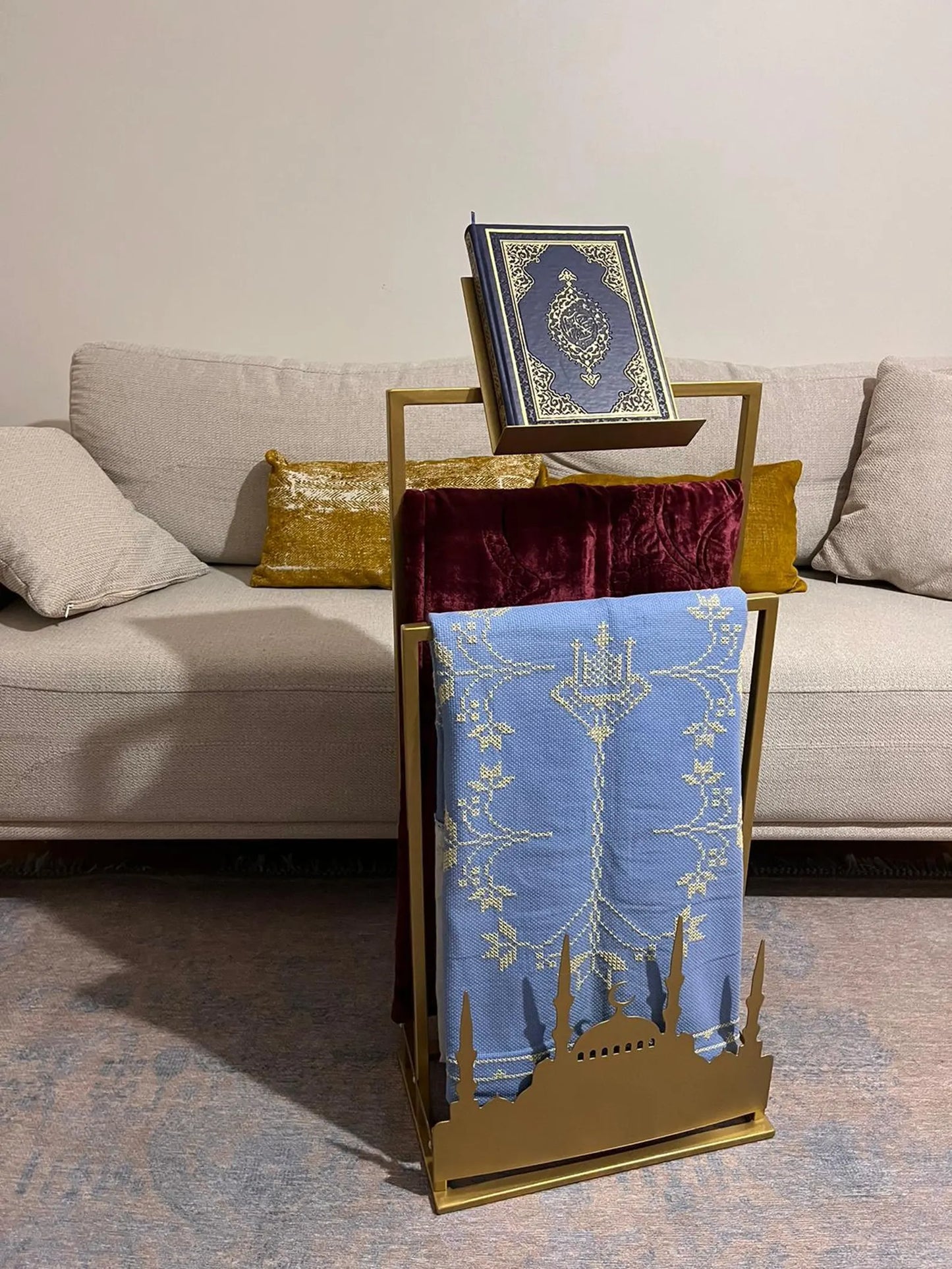 Prayer Mat Holder in Mosque Design