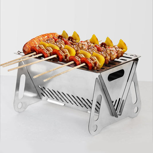 Stainless Steel Portable Camping Outdoor B.B.Q Grill