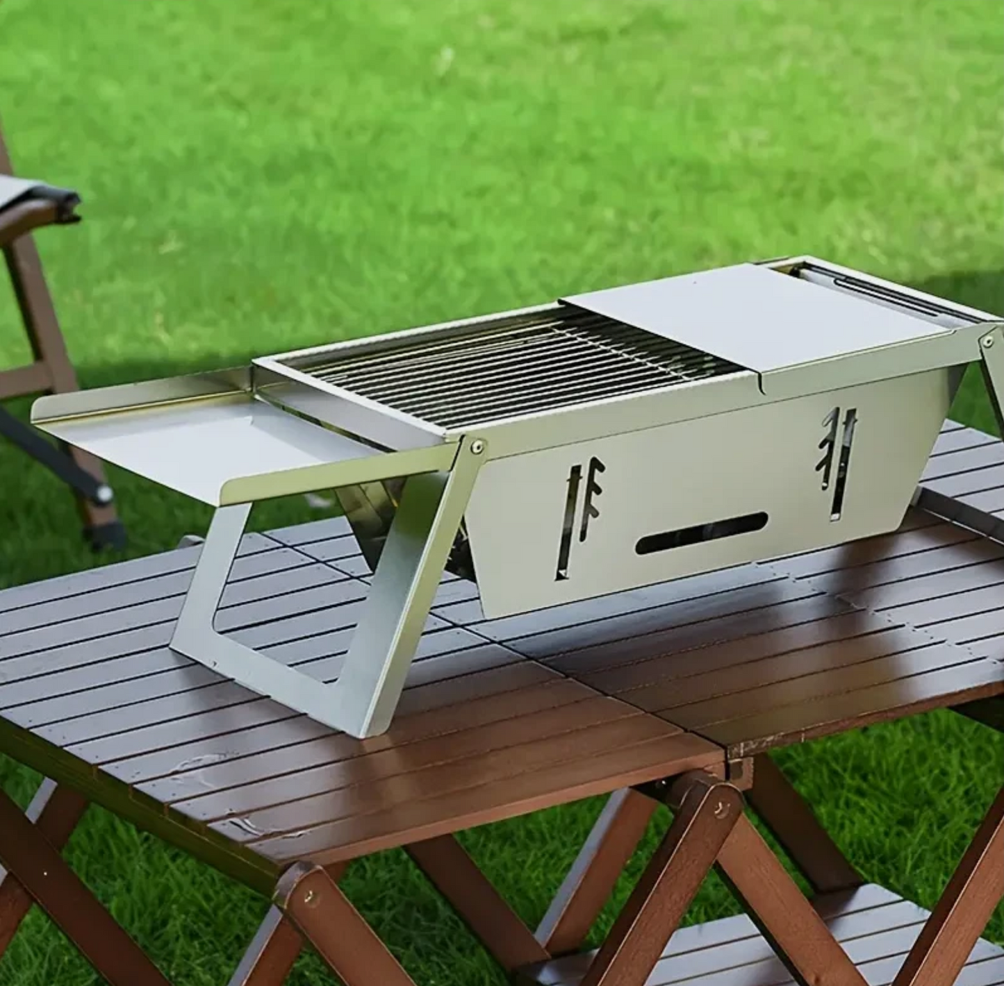 Folding B.B.Q Grill in Maximum Size