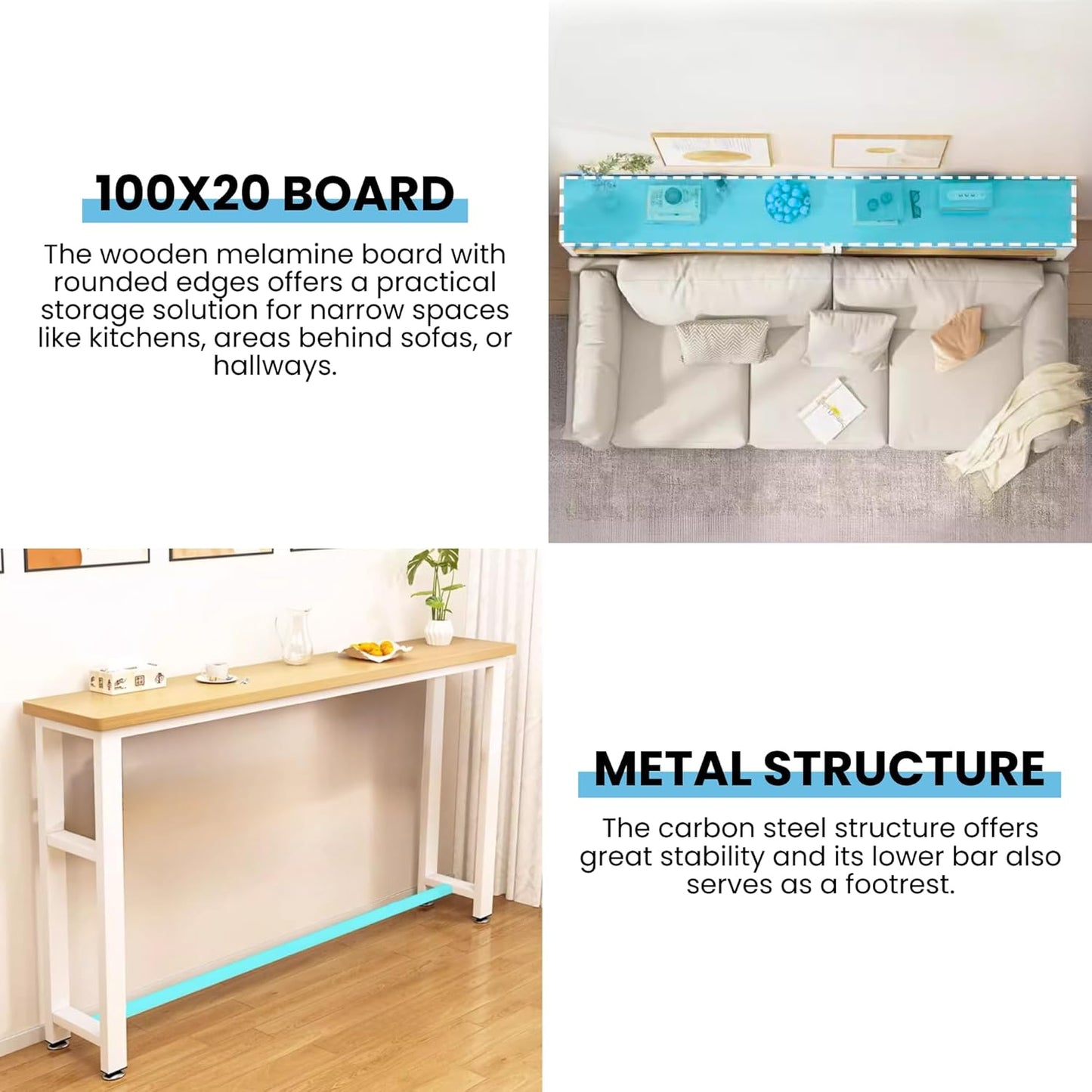 Narrow Entryway Console Table