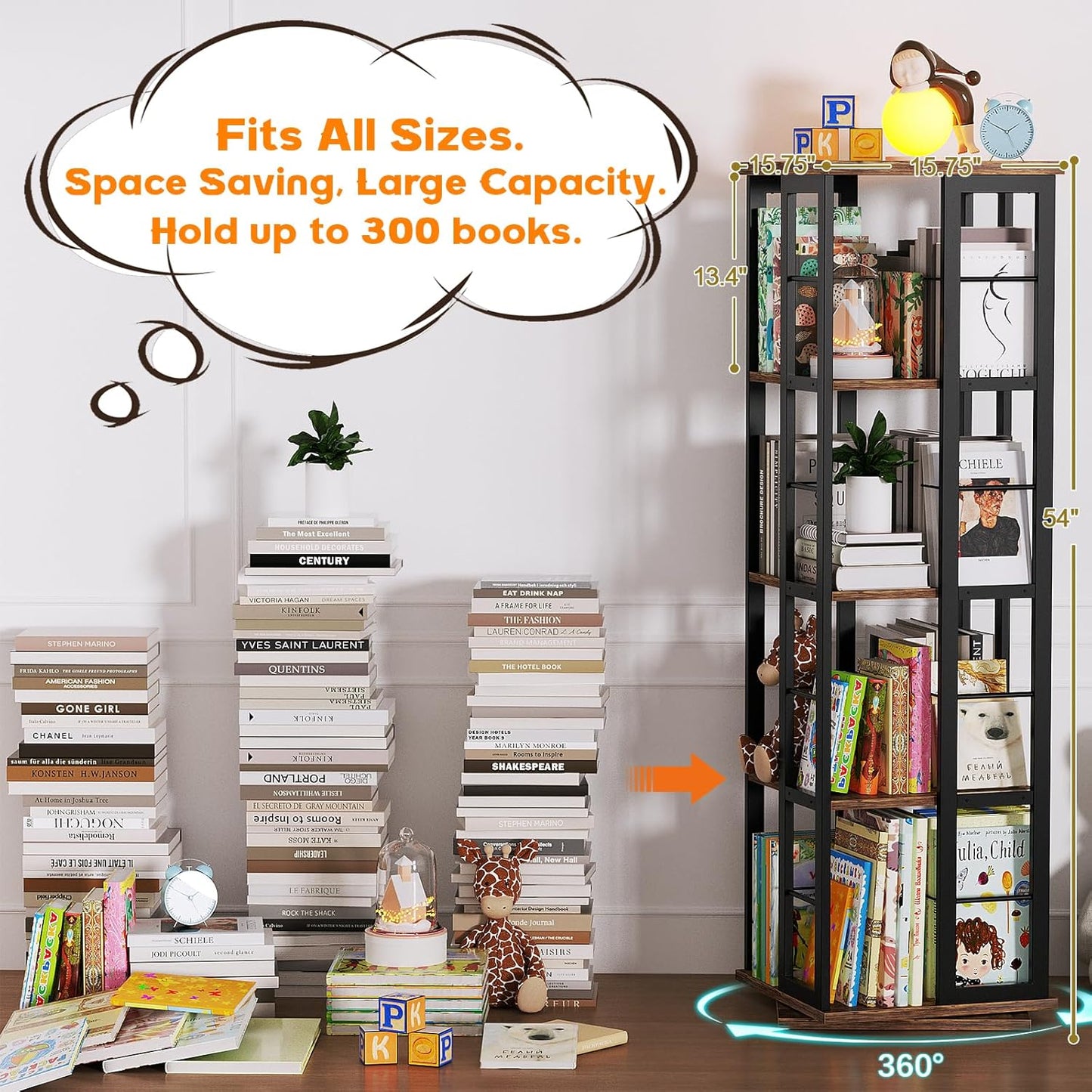360 Rotate Metal Organizing Rack