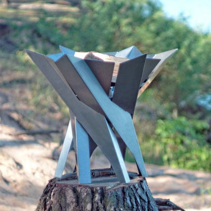 Phoenix Flower Fire Burning Iron Outdoor Fireplace