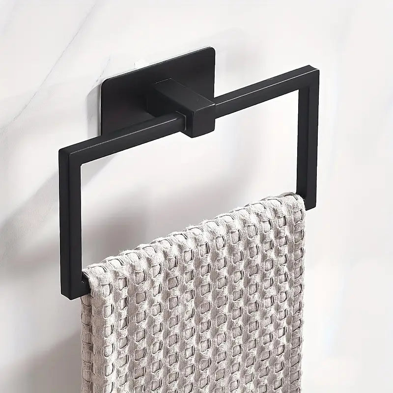 Stainless Steel Punch-Free Wall Mounted Rectangle Towel Holder