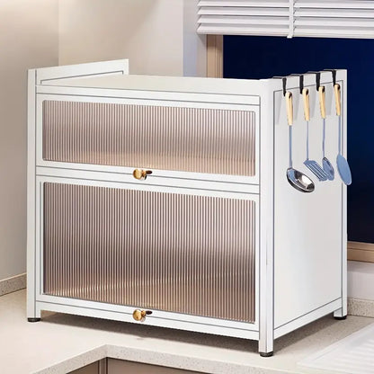 Modern White Metal Kitchen Storage Organizer