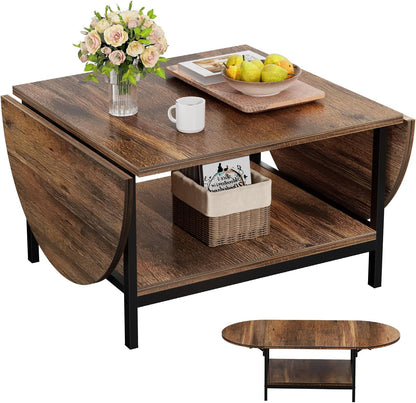 Folding Coffee Table with Storage