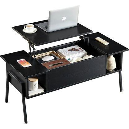 Lift Top Coffee Table With Storage Compartments