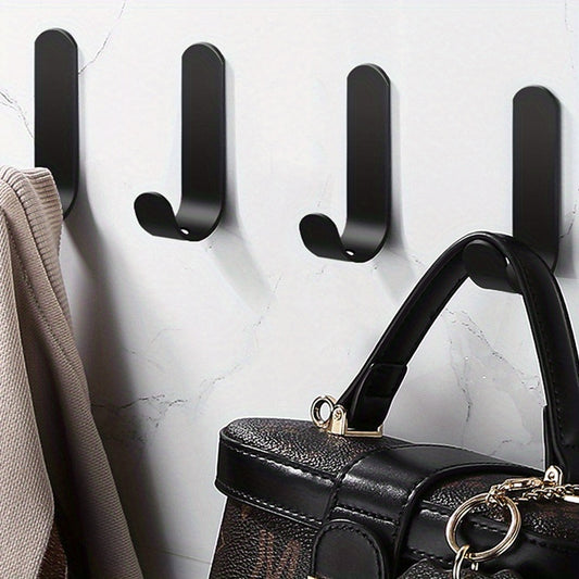 Stainless Steel Punch-Free Wall Mounted Hooks (Set Of 6)