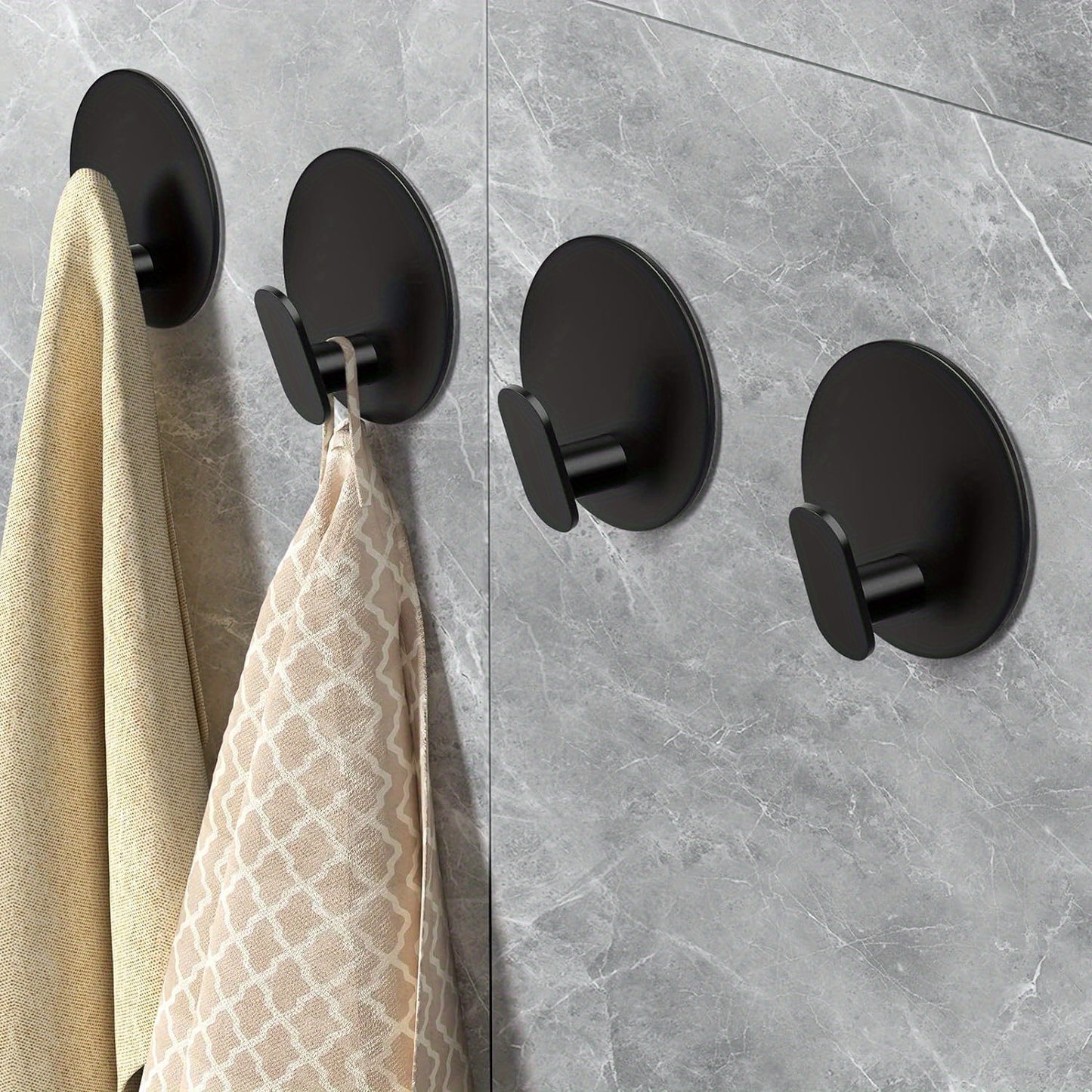 Stainless Steel Punch-Free Wall Mounted Mini Towel Holder (set of 2)