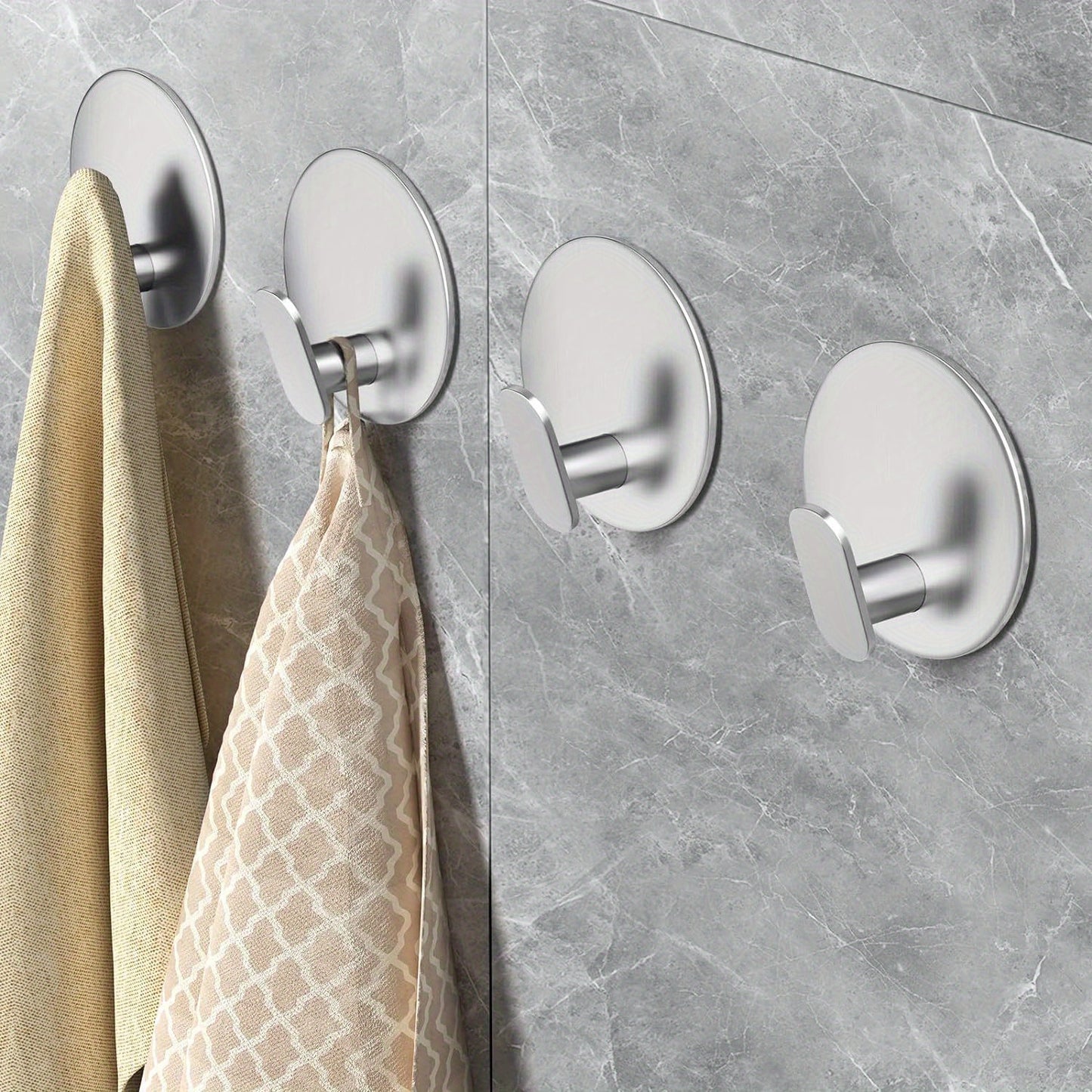 Stainless Steel Punch-Free Wall Mounted Mini Towel Holder (set of 2)