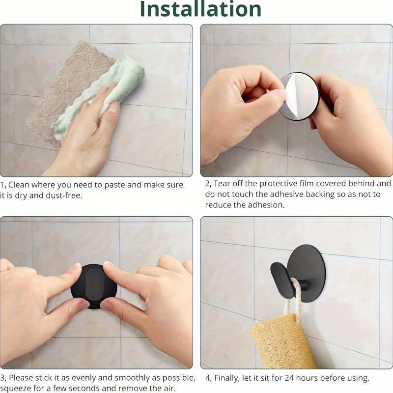 Stainless Steel Punch-Free Wall Mounted Mini Towel Holder (set of 2)