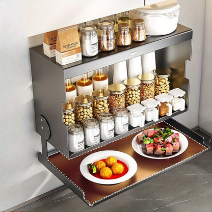Metal Kitchen Storage Cabinet Organizer with Magnetic Door