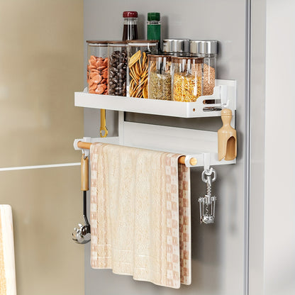 Magnetic kitchen Rack With Hooks