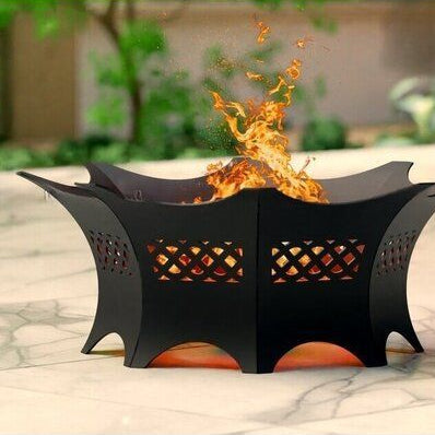 Decorative Stylish Lattice Pattern Octagonal Outdoor Firepit