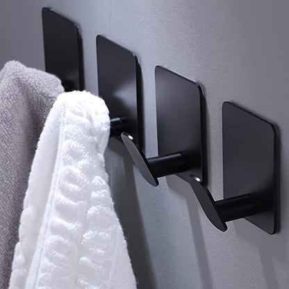 Stainless Steel Punch-Free Wall Mounted Mini Square Towel Holder (set of 2)