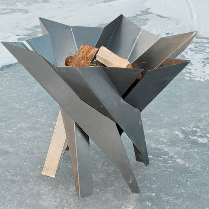 Phoenix Flower Fire Burning Iron Outdoor Fireplace