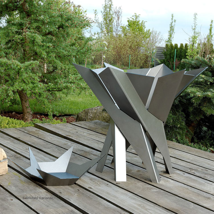 Phoenix Flower Fire Burning Iron Outdoor Fireplace