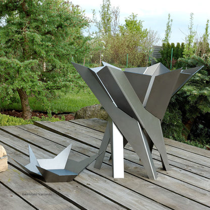 Phoenix Flower Fire Burning Iron Outdoor Fireplace