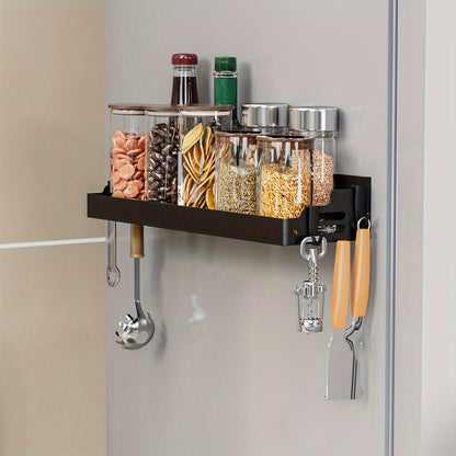 Magnetic kitchen Rack With Hooks