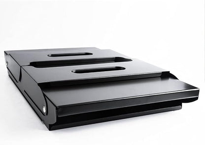 Black Foldable Outdoor Barbecue Grill With Stainless Steel Grilling Mesh