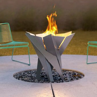 Phoenix Flower modern steel fire pit