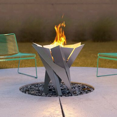 Phoenix Flower Fire Burning Iron Outdoor Fireplace