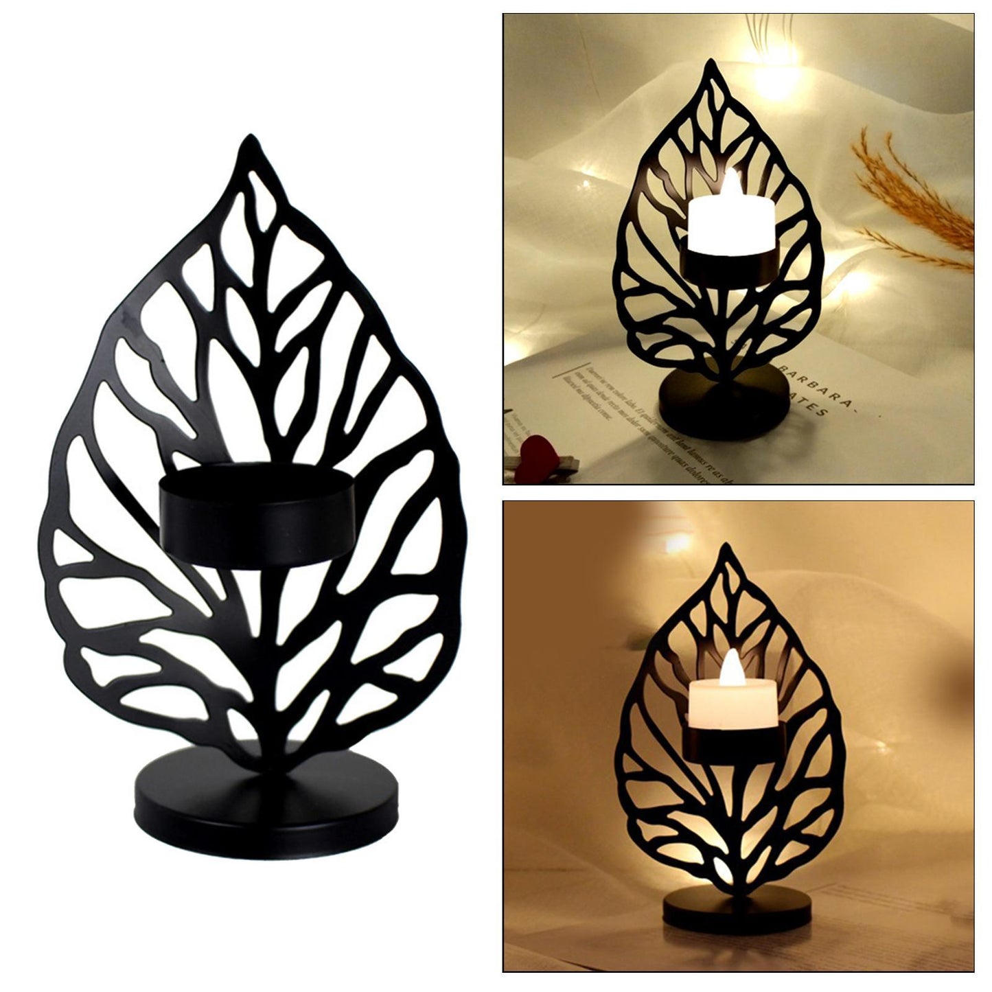 Crafted Leaf Candle Holder