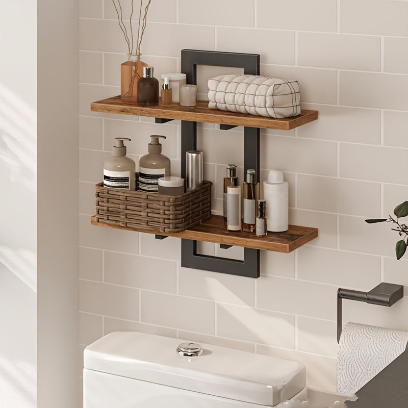 Stainless Steel Wall Mounted  & MDF Shelf Organizer