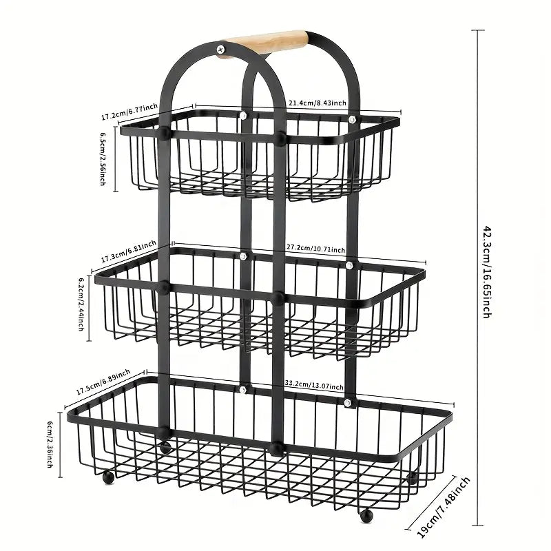 Round Handle Fruit Basket