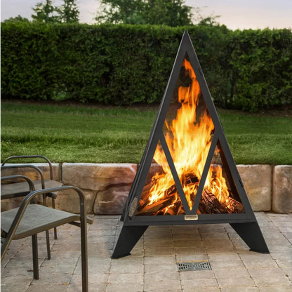 Modern Fire Burning Pyramid Outdoor Fire Pit
