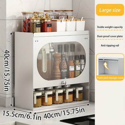 Metal White Kitchen Storage Cabinet Organizer with Drop Door