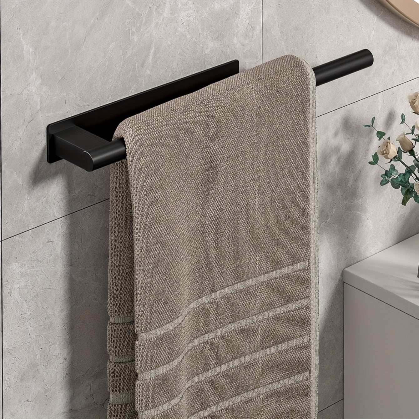 Punch-Free Stainless Steel Wall Mounted Unique Towel Holder