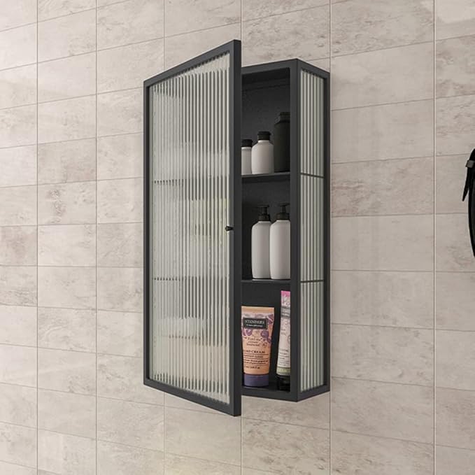 Modern Metal Bathroom Storage Cabinet Organizer Wall Mounted