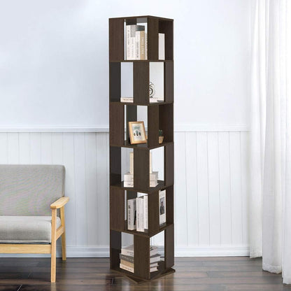 Bookcase 360° Rotating Bookshelf, Floor Standing Storage Rack