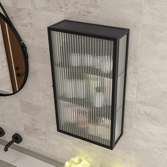 Modern Metal Bathroom Storage Cabinet Organizer Wall Mounted