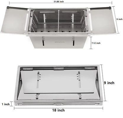 Stainless Steel Foldable Portable Camping Outdoor B.B.Q Grill