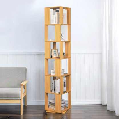 Bookcase 360° Rotating Bookshelf, Floor Standing Storage Rack