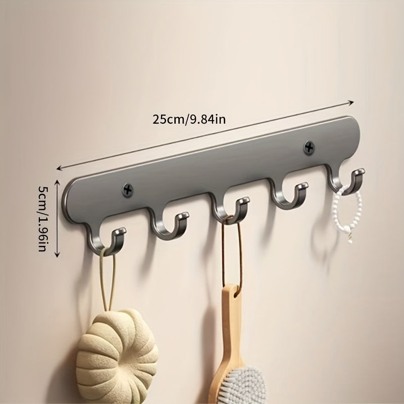 Stainless Steel Wall & Door Mounted Round Edges Towel And Suit Holder