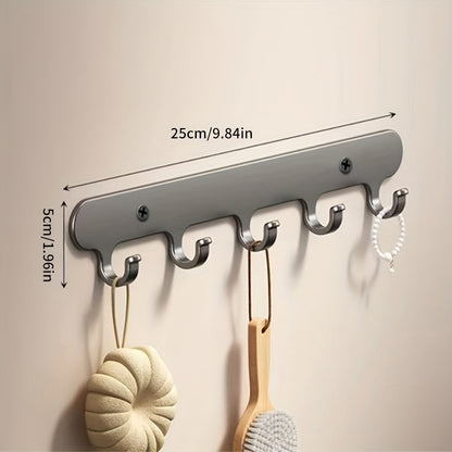 Stainless Steel Wall & Door Mounted Round Edges Towel And Suit Holder