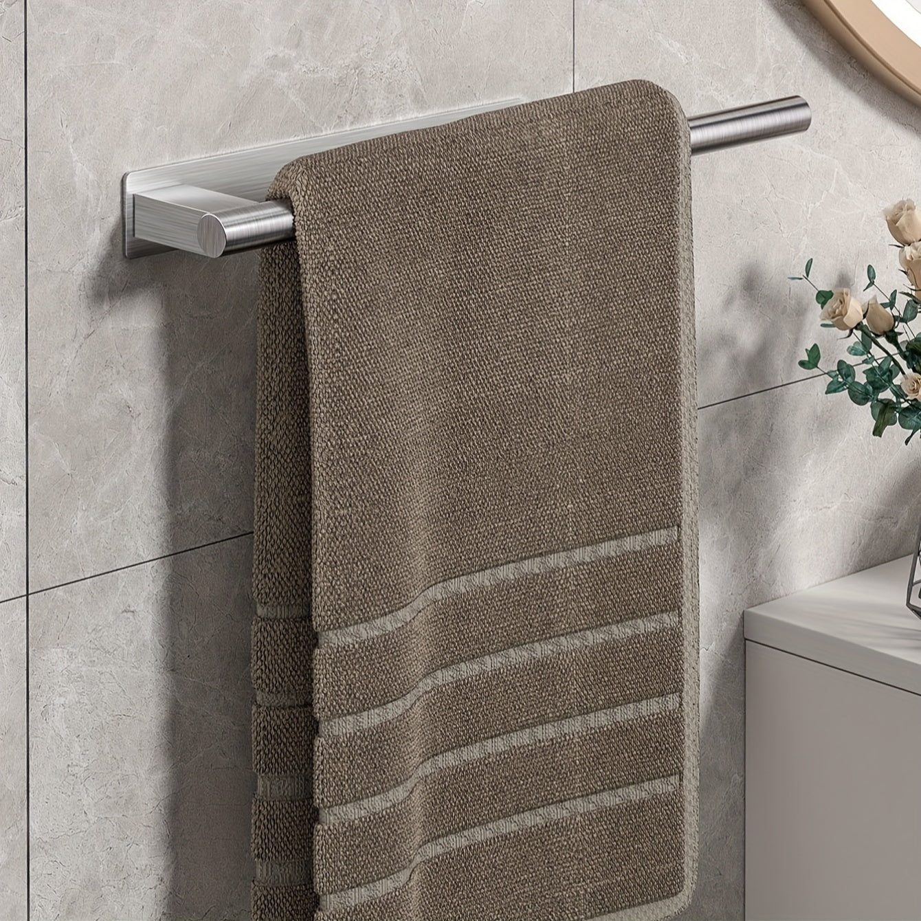 Punch-Free Stainless Steel Wall Mounted Unique Towel Holder