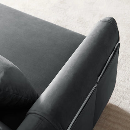 55'' Velvet Reclining Sleeper Sofa