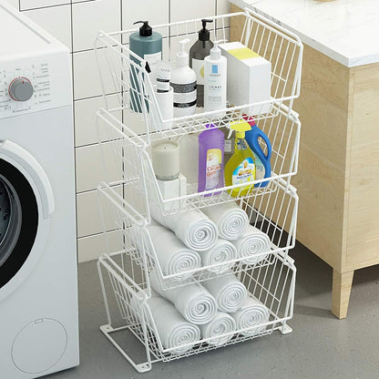 Stackable Metal Storage Baskets
