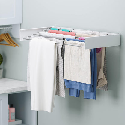 Wall Mounted Foldable Clothes Drying Rack 30.25", Foldable Towel Rack