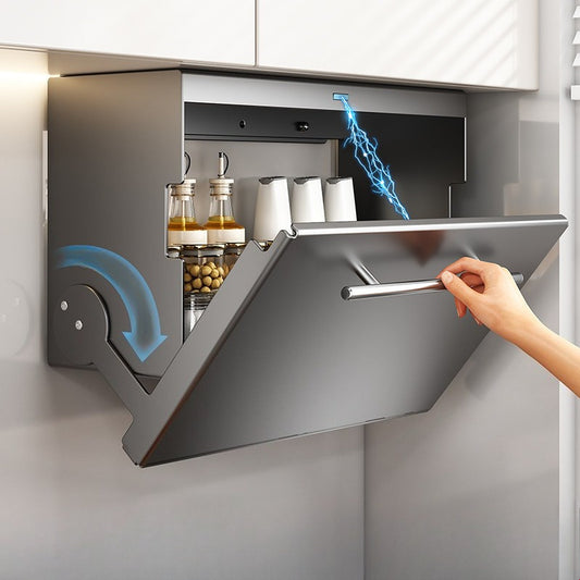 Metal Kitchen Storage Cabinet Organizer with Magnetic Door