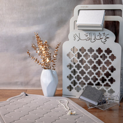 White Mihrab - Prayer Rug - Quran - Holder