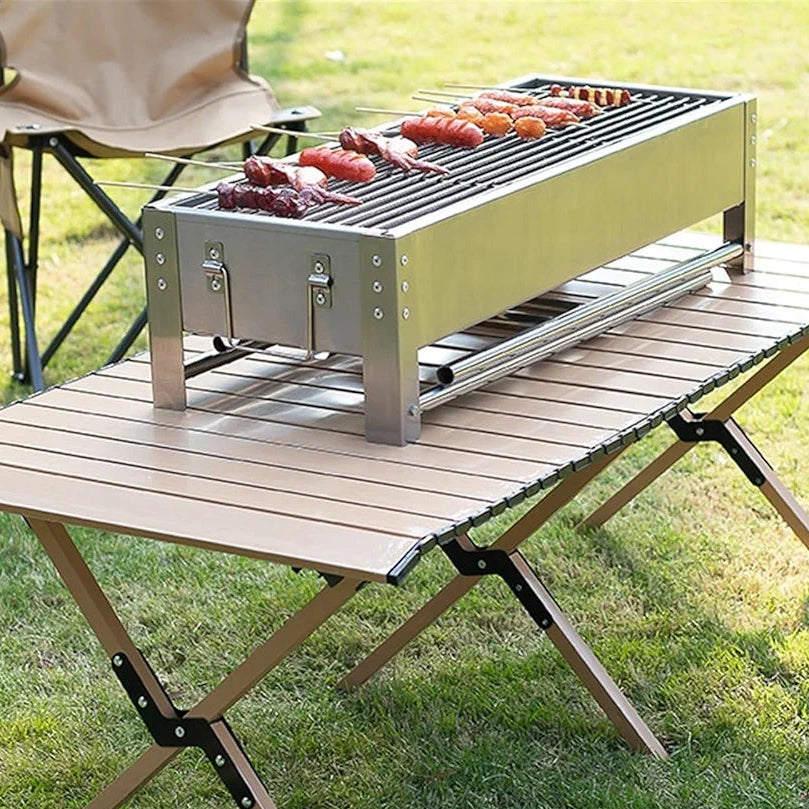 Backyard Barbecue Large Grill with 12 skewers