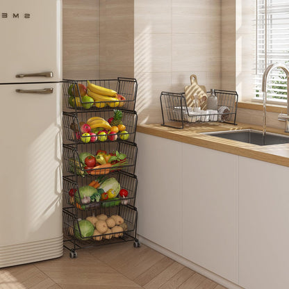Stackable Metal Storage Baskets