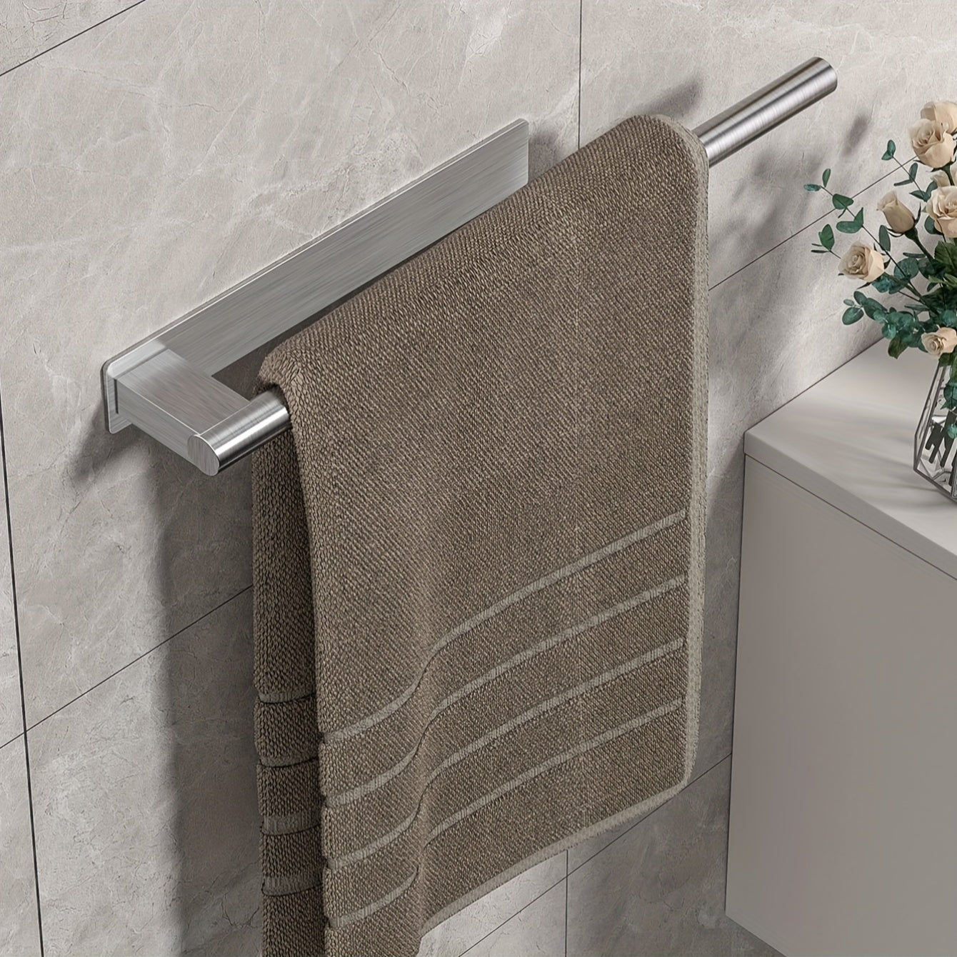 Punch-Free Stainless Steel Wall Mounted Unique Towel Holder
