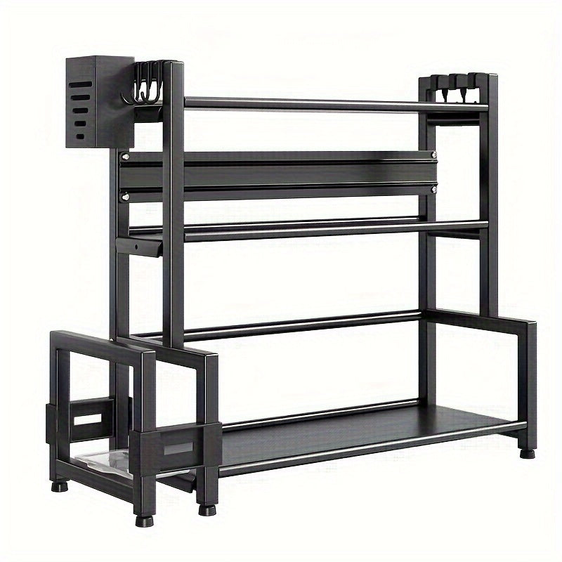 Kitchen Organizer Multi-Tier with Spice Rack, Knife & Utensil Holder