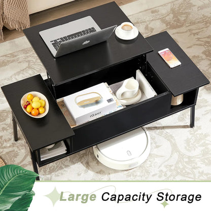 Lift Top Coffee Table With Storage Compartments